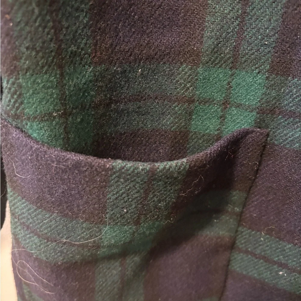 Vintage DonnyBrook Tartan Plaid Wool Green Navy Blazer Jacket Academia Preppy 12